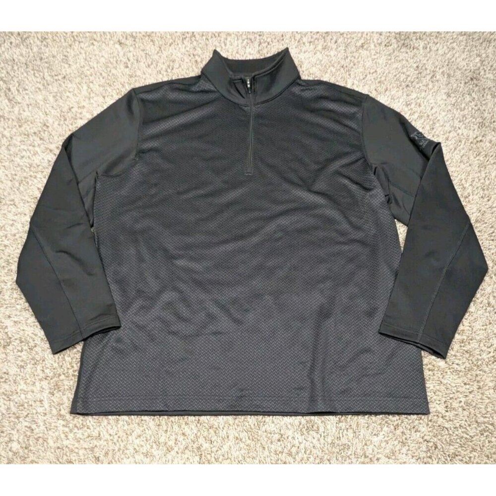 Dunning Golf 1/4 Zip Pullover Mens XXL Black Lake Forest Louisville Performance